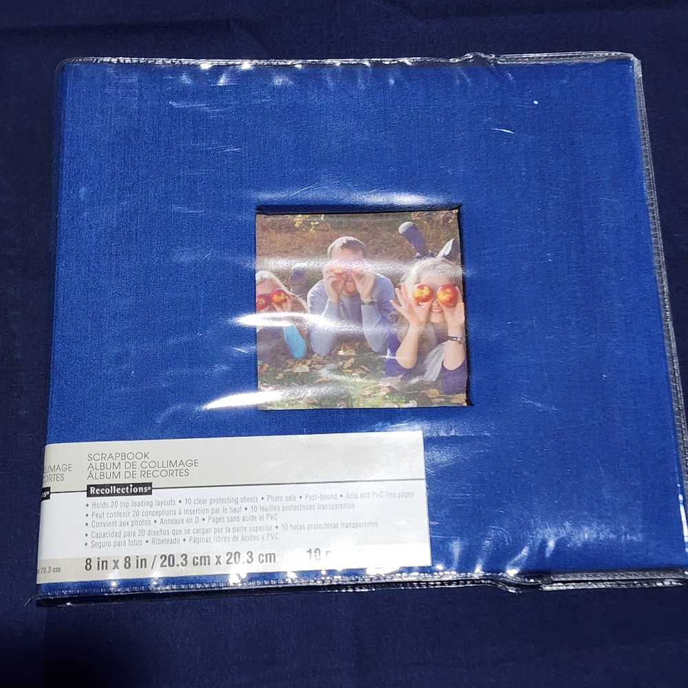 Blue Scrapbook with Protective Sheets